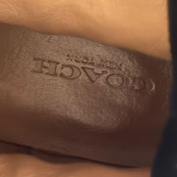 Coach Gabriella Boot 8 Black Natural Leather/Shearling Ankle Boots Sz 7.5 37.5 - Picture 6 of 11